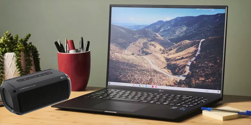 Sử dụng laptop và loa máy tính trong cùng hệ sinh thái LG mang lại chất lượng tốt và bền bỉ